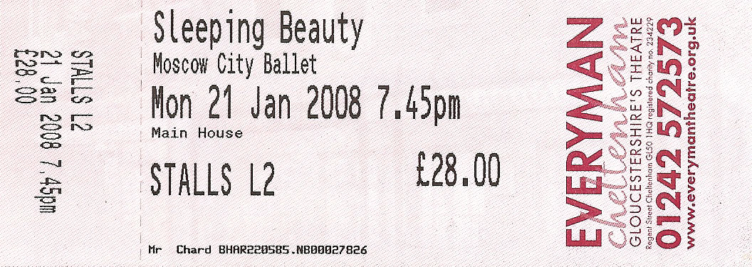Sleeping Beauty Ballet Ticket